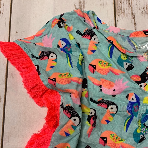 Cat & Jack Girls Swimsuit Coverup Tropical - Picture 2 of 4